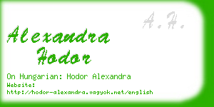 alexandra hodor business card